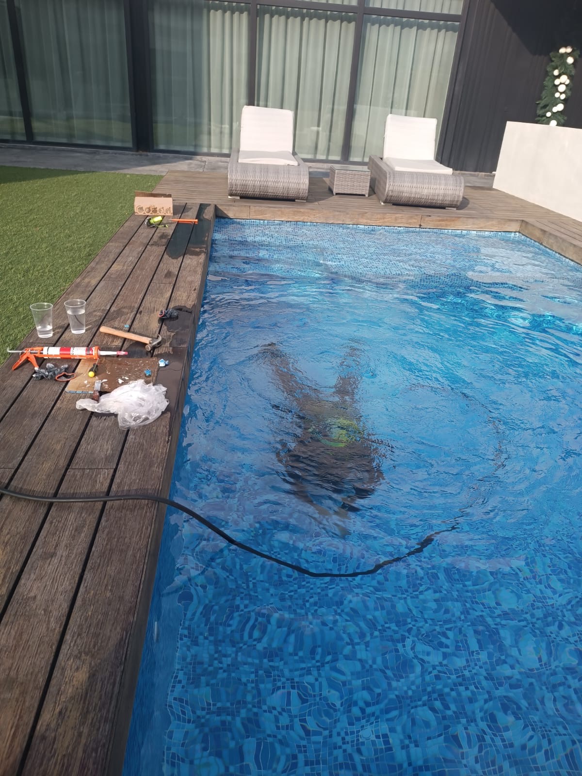 Trabajo realizado en alberca