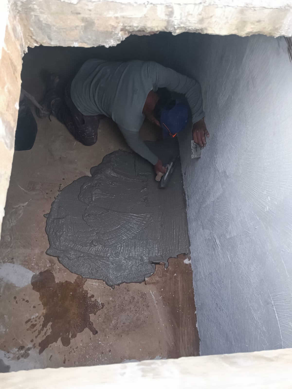 Aplicación de material en depósito